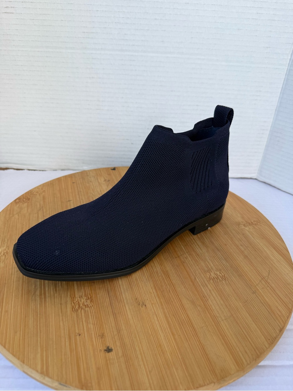 Vivaia Ryan Pro Square Toe Ankle Boots Women 37 7 Blue Navy Water-Repellent knit